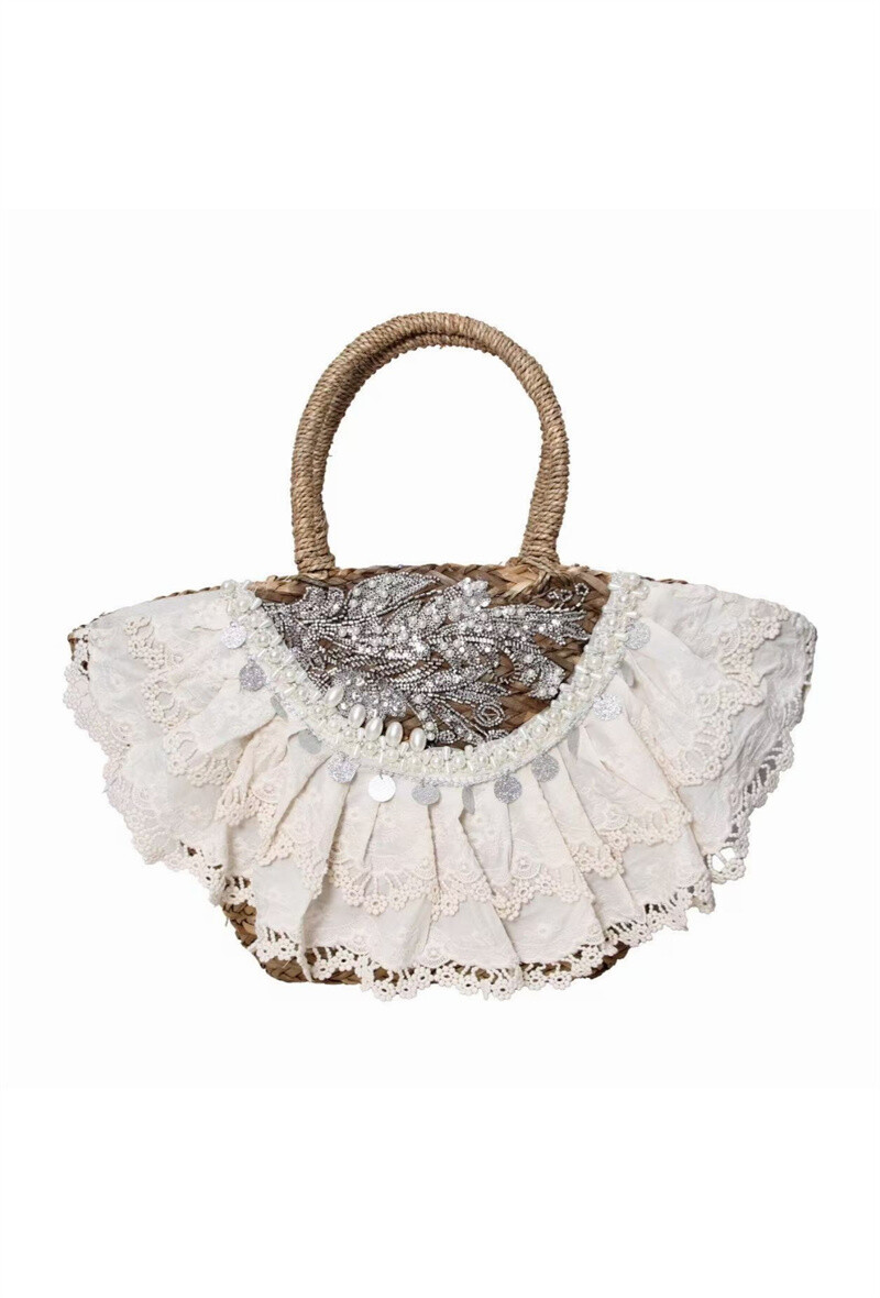 Grossista ORIENT&CO - Cibi floreali strappati con fiori, perle e conchiglie