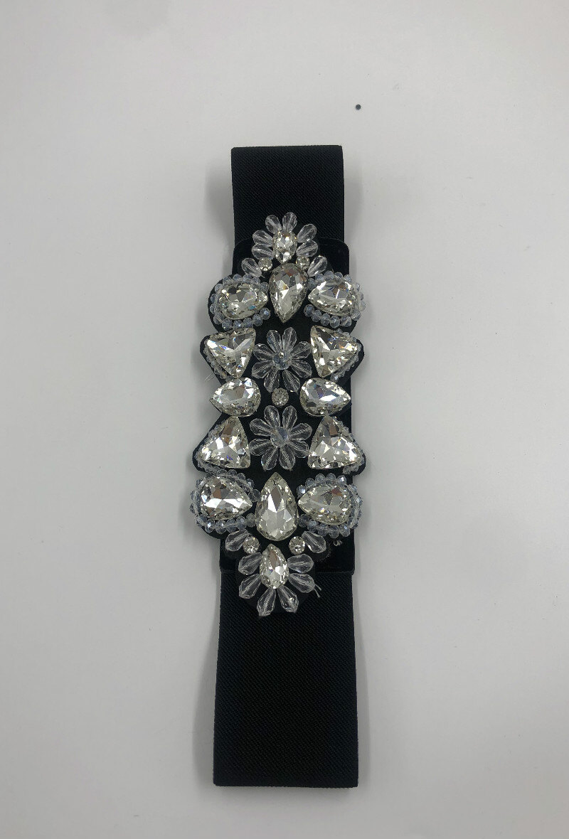 Grossiste ORIENT&CO - Ceinture élastique avec boucle strass