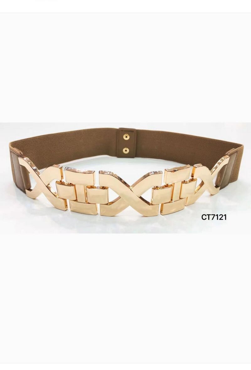 Grossista ORIENT&CO - Cintura elastica con fibbia in metallo