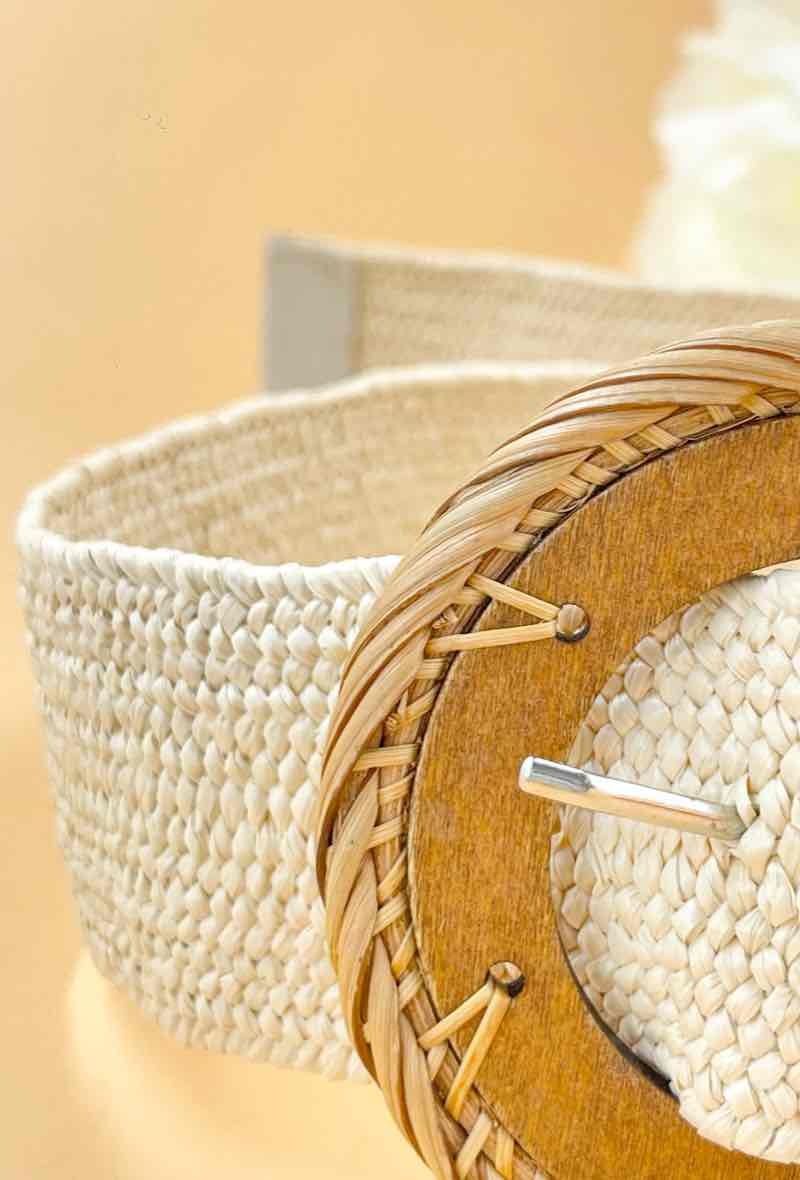 Großhändler ORIENT OUTLET - Elastischer Gürtel mit Holzschließe