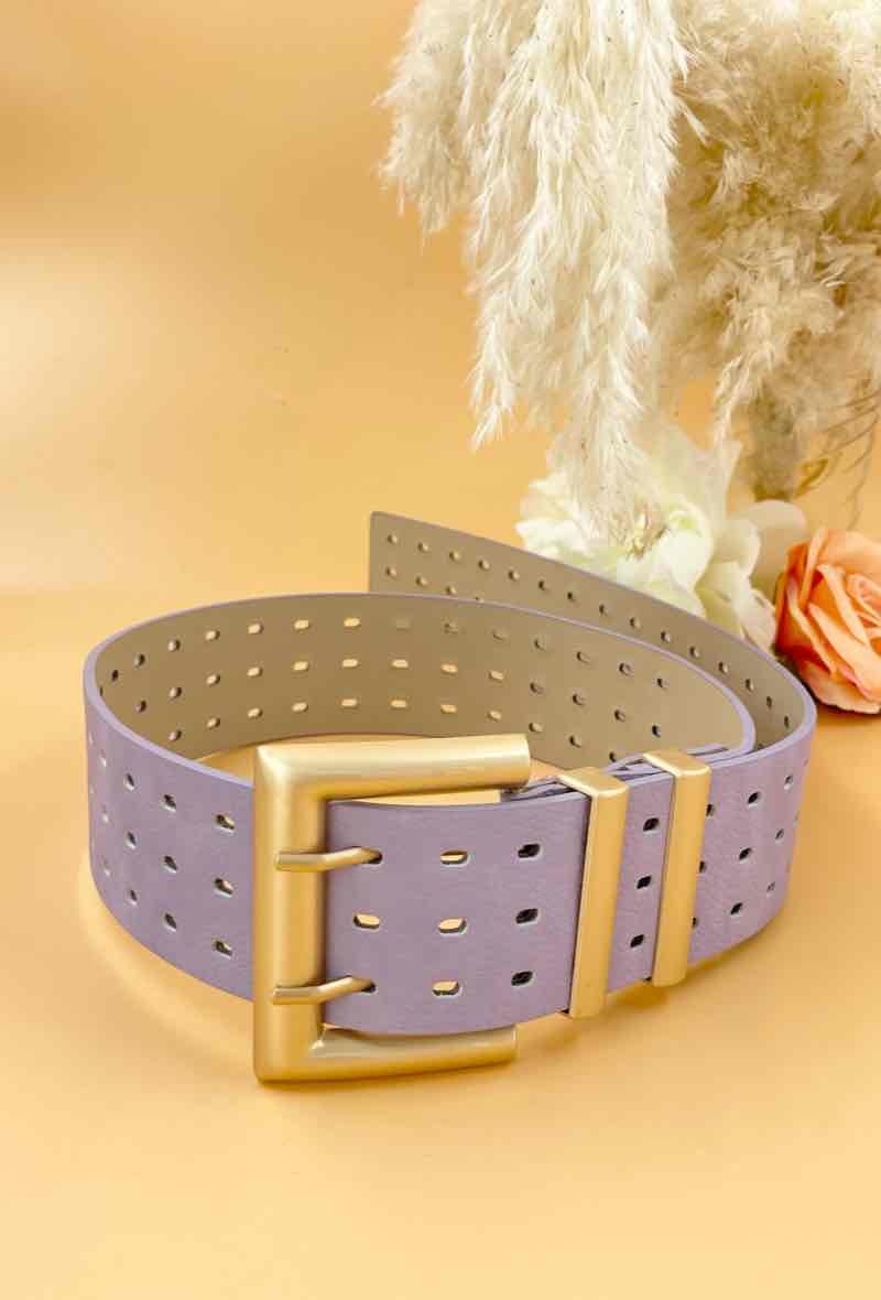 Grossiste ORIENT&CO - Ceinture  large rock avec boucle metal multi trous (6cm)