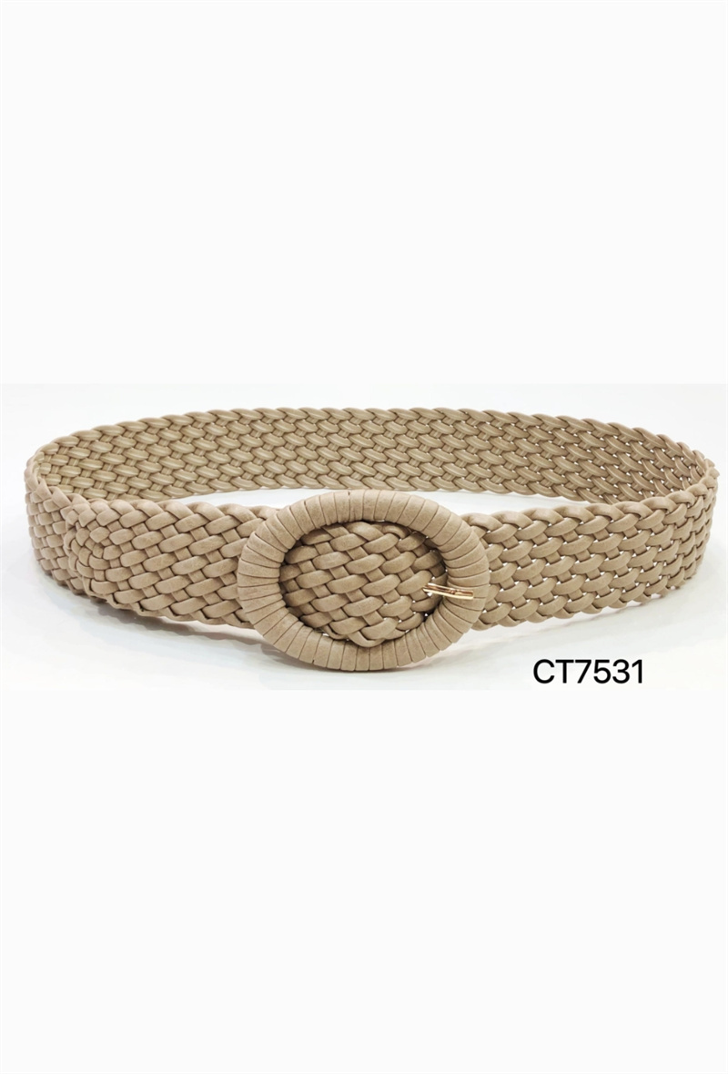 Grossista ORIENT&CO - Cintura in vimini elastica con fibbia metallica