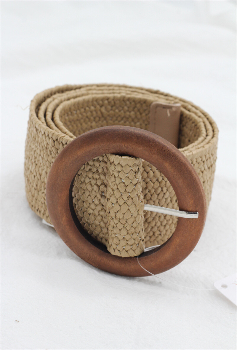 Mayorista ORIENT&CO - Cinturón de paja de madera raphia