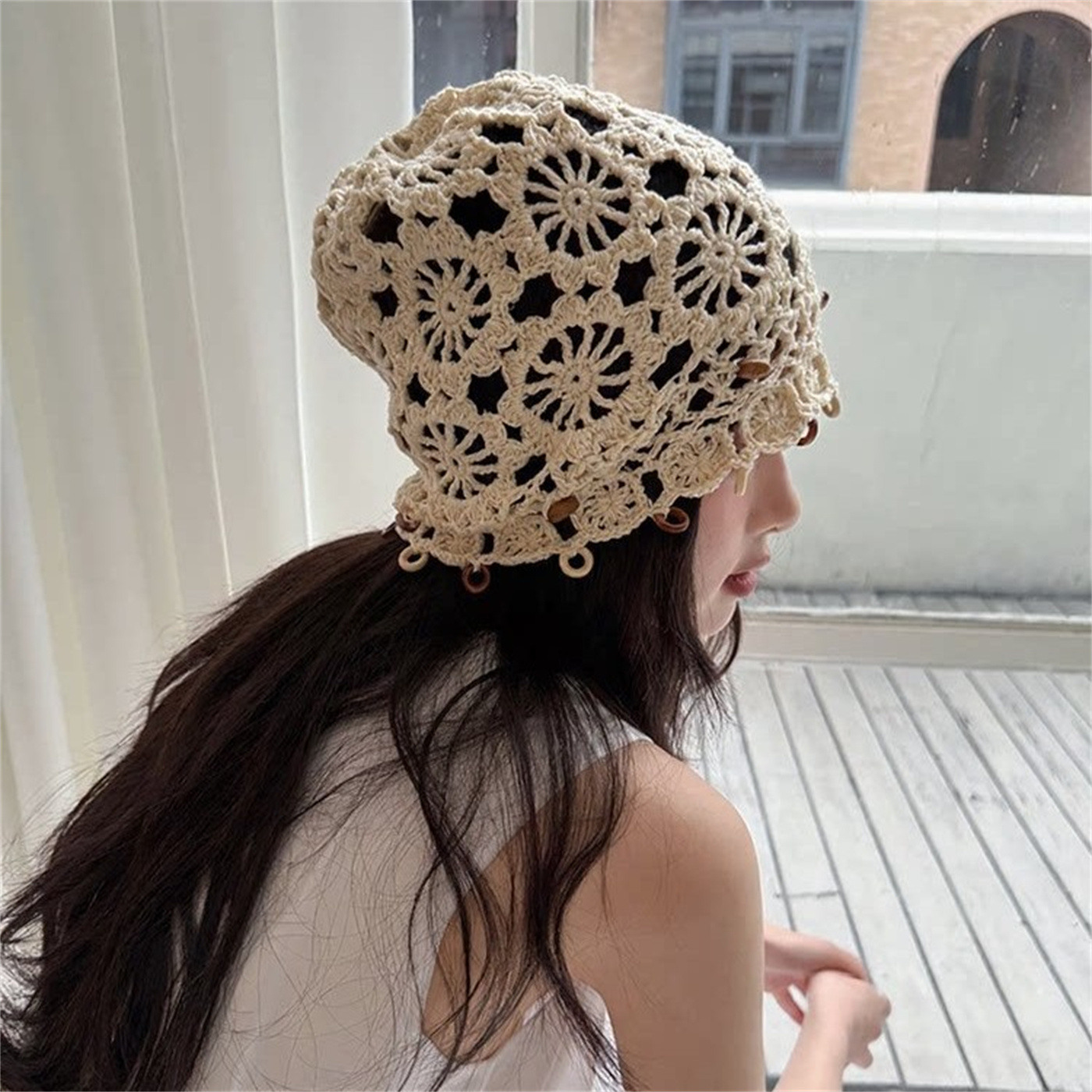 Grossiste ORIENT&CO - Bonnet crochet en coton