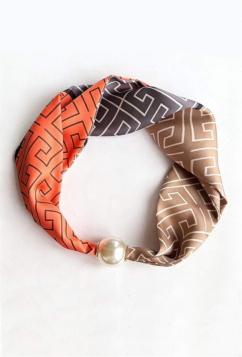 Grossista ORIENT&CO - Foulard con stampa di perle