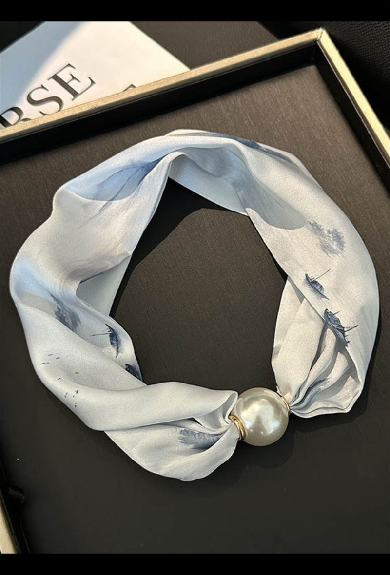 Grossista ORIENT&CO - Foulard con stampa di perle