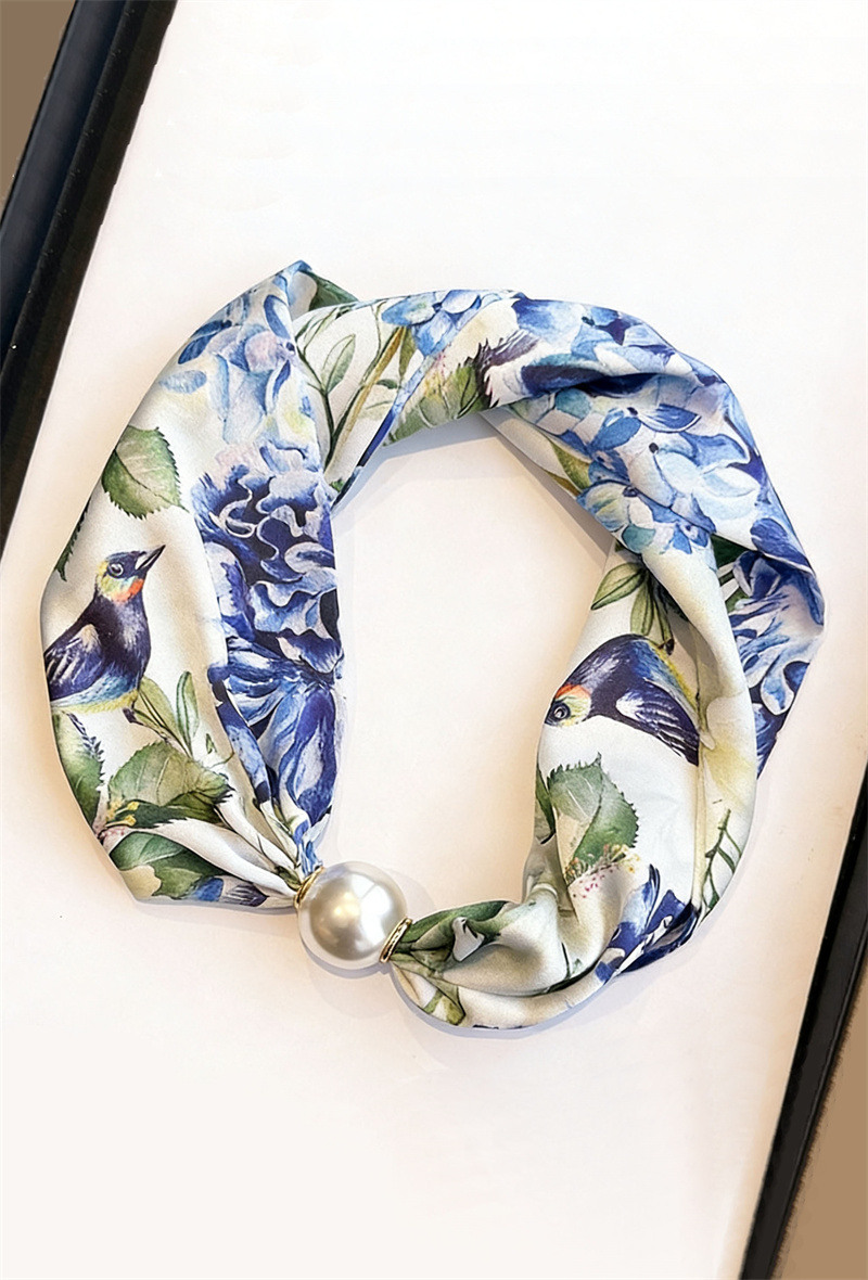 Grossista ORIENT&CO - Foulard con stampa di perle