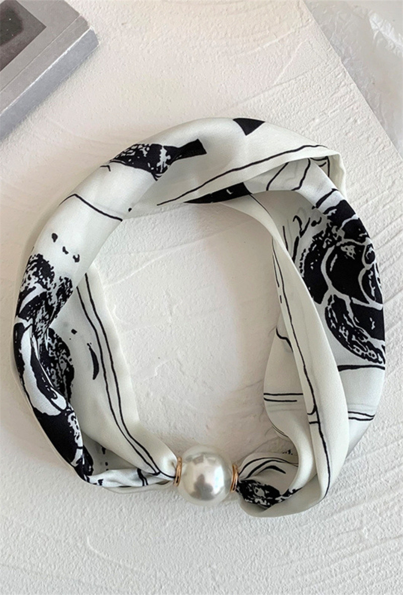 Grossista ORIENT&CO - Foulard con stampa di perle
