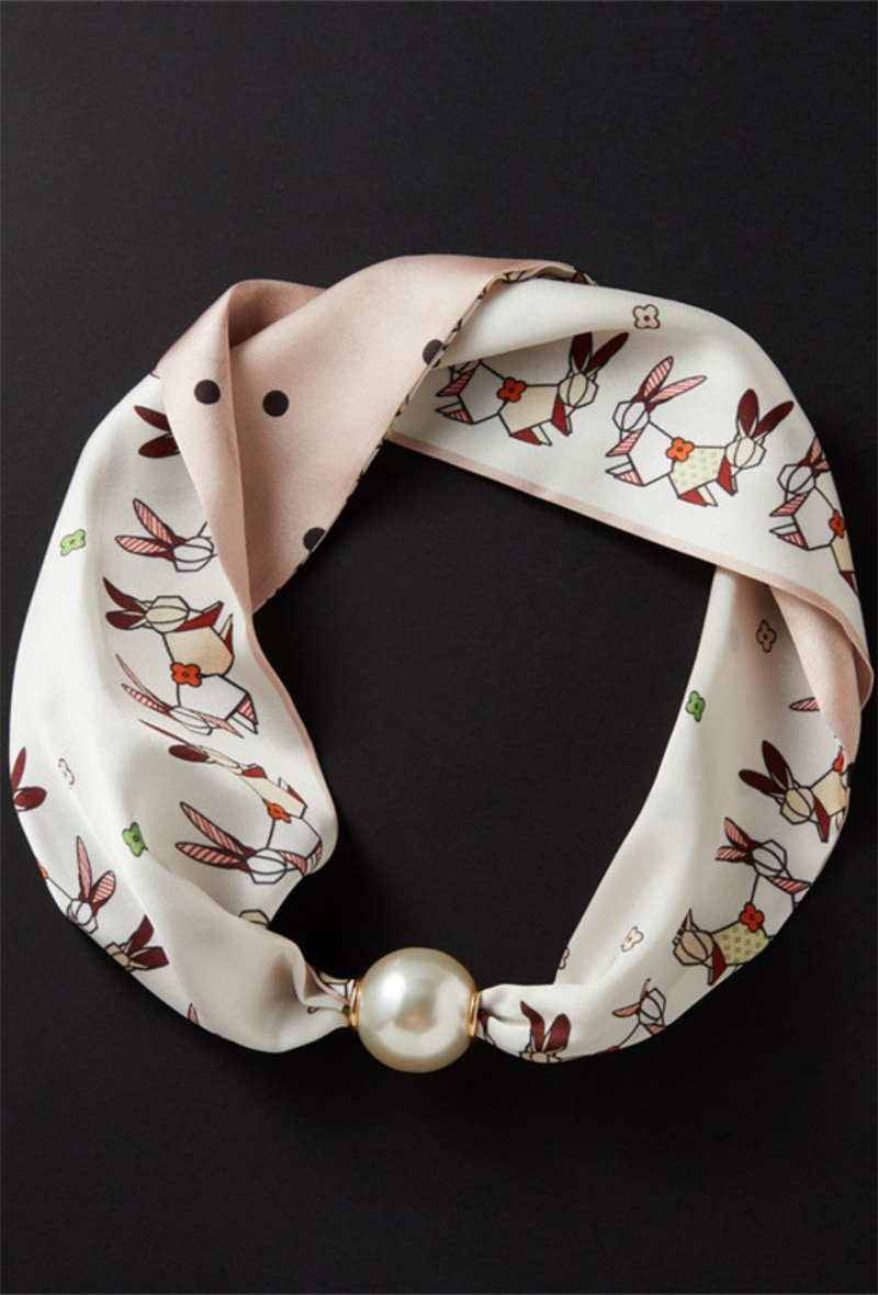 Grossista ORIENT&CO - Foulard con stampa di perle