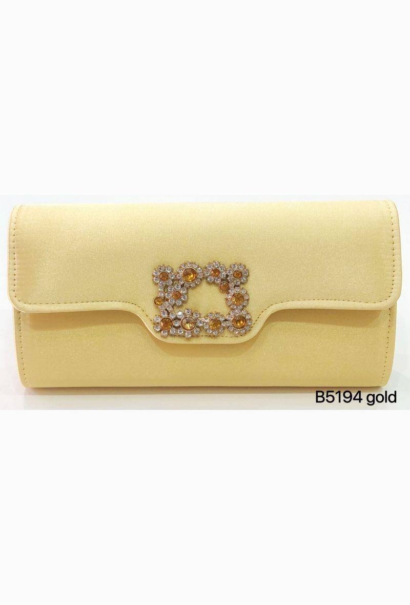 Wholesaler ORIENT&CO - Pochette buckle flower strass in satin