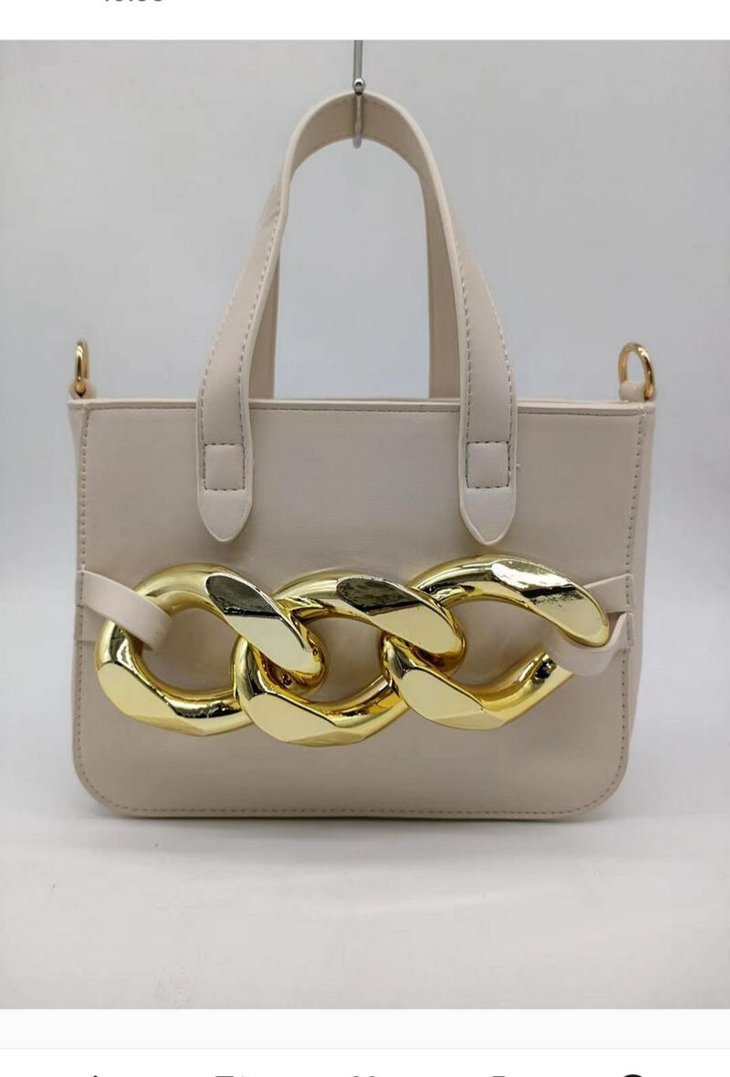 Wholesaler ORIENT&CO - HANDBAG WITH BIG CHAIN DETAIL 100% PU