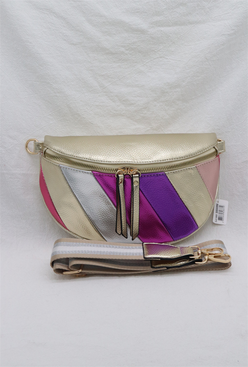 Grossiste ORIENT&CO - Sac banane PU brillant avec bandouliere