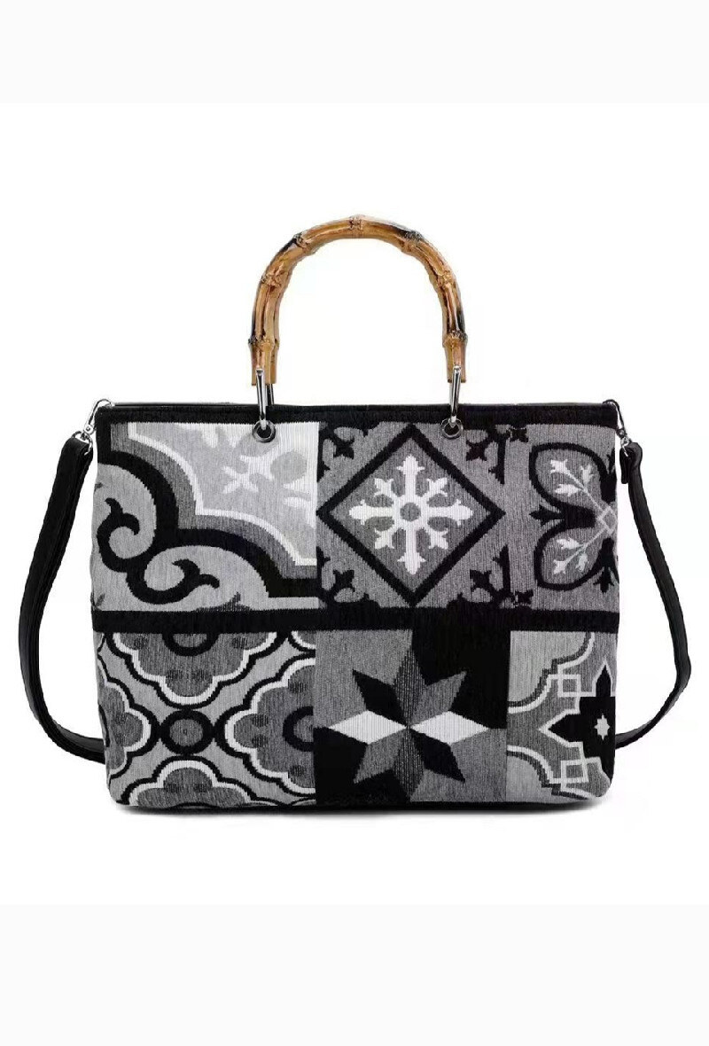 Mayorista ORIENT&CO - Bolso bandolera con asa de bambú