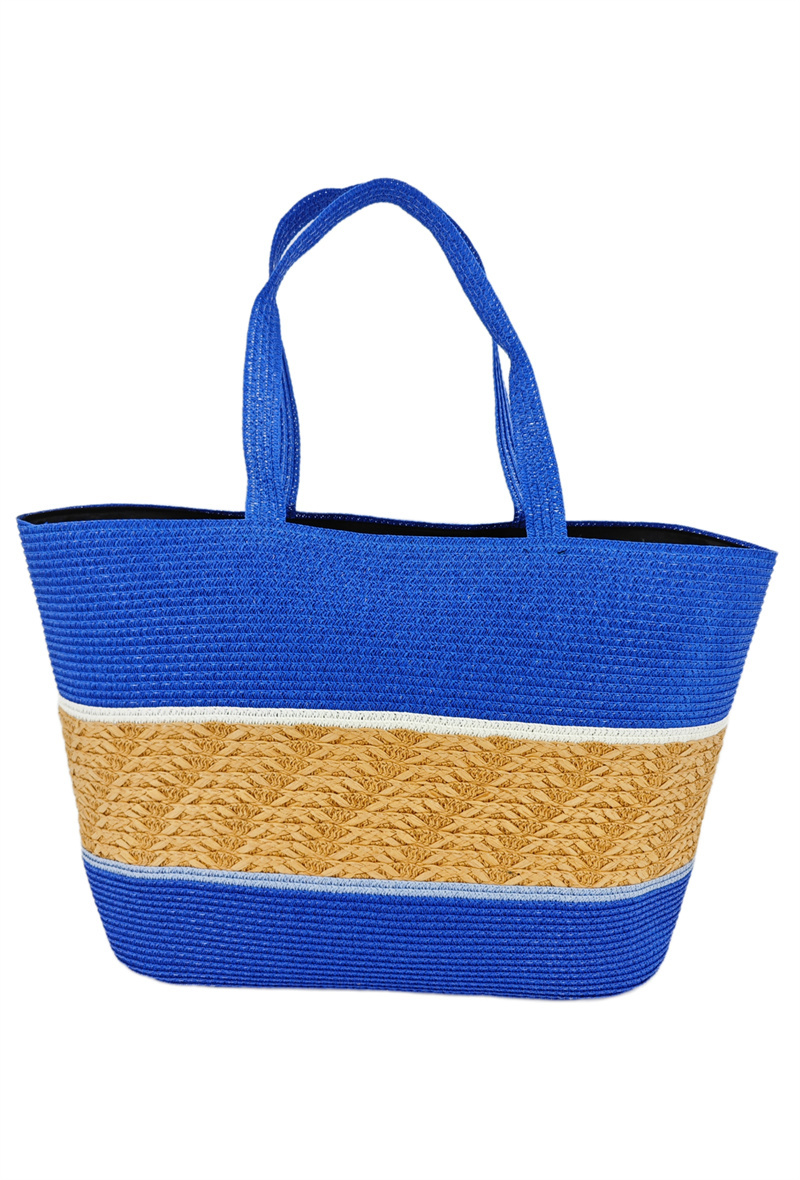 Mayorista ORIENT&CO - Tote bohemio de mimbre con pompones