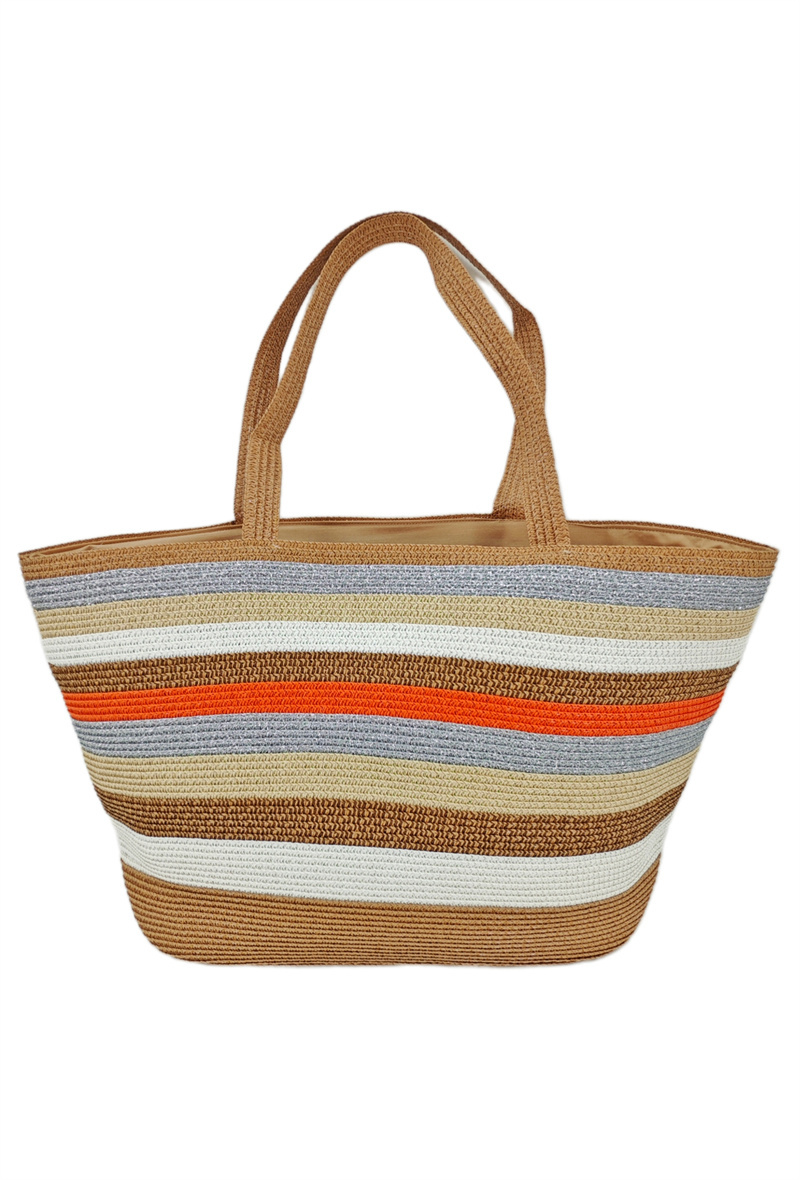 Mayorista ORIENT&CO - Tote bohemio de mimbre con pompones