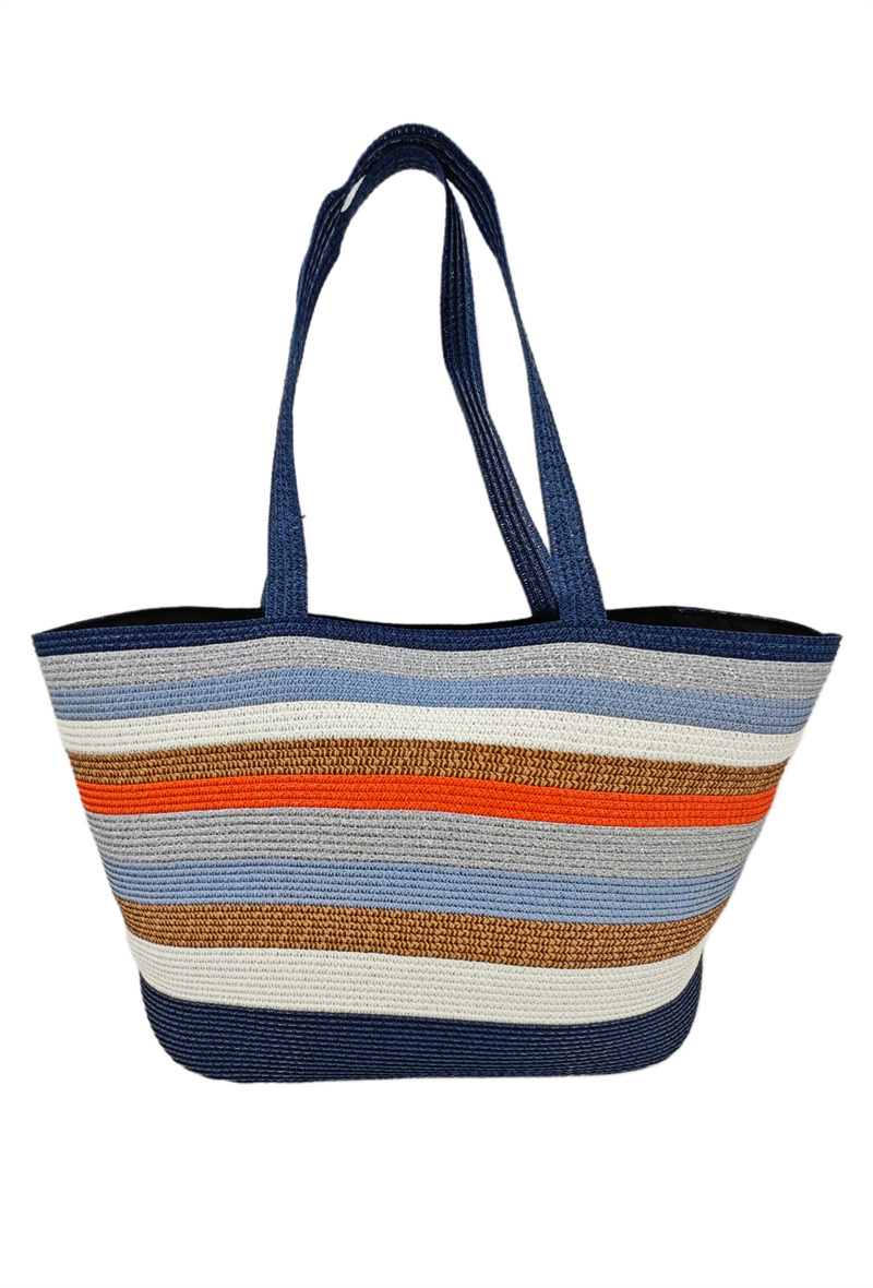Mayorista ORIENT&CO - Tote bohemio de mimbre con pompones