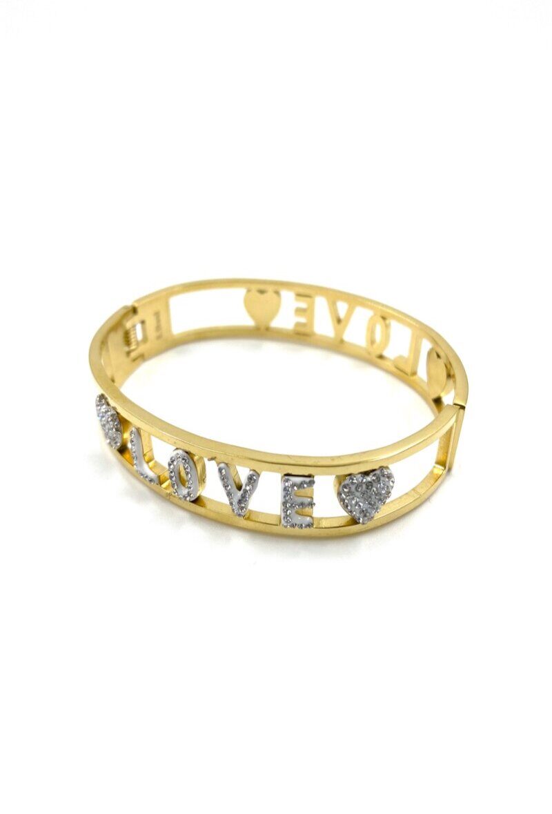 Grossista ORIENT EXPRESS FIRST - Bracciale in acciaio con motivo Love