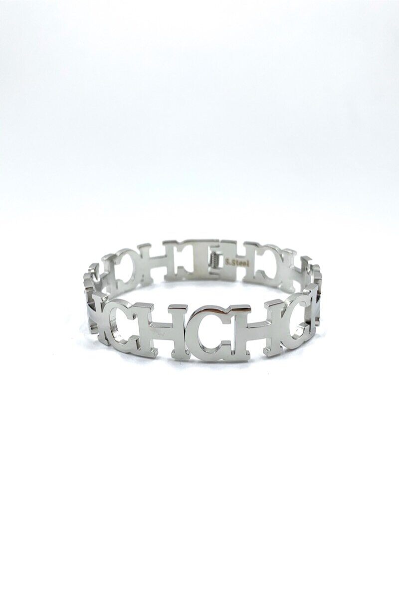 Grossista ORIENT EXPRESS FIRST - Bracciale in acciaio inossidabile con motivo di lettera cava CH