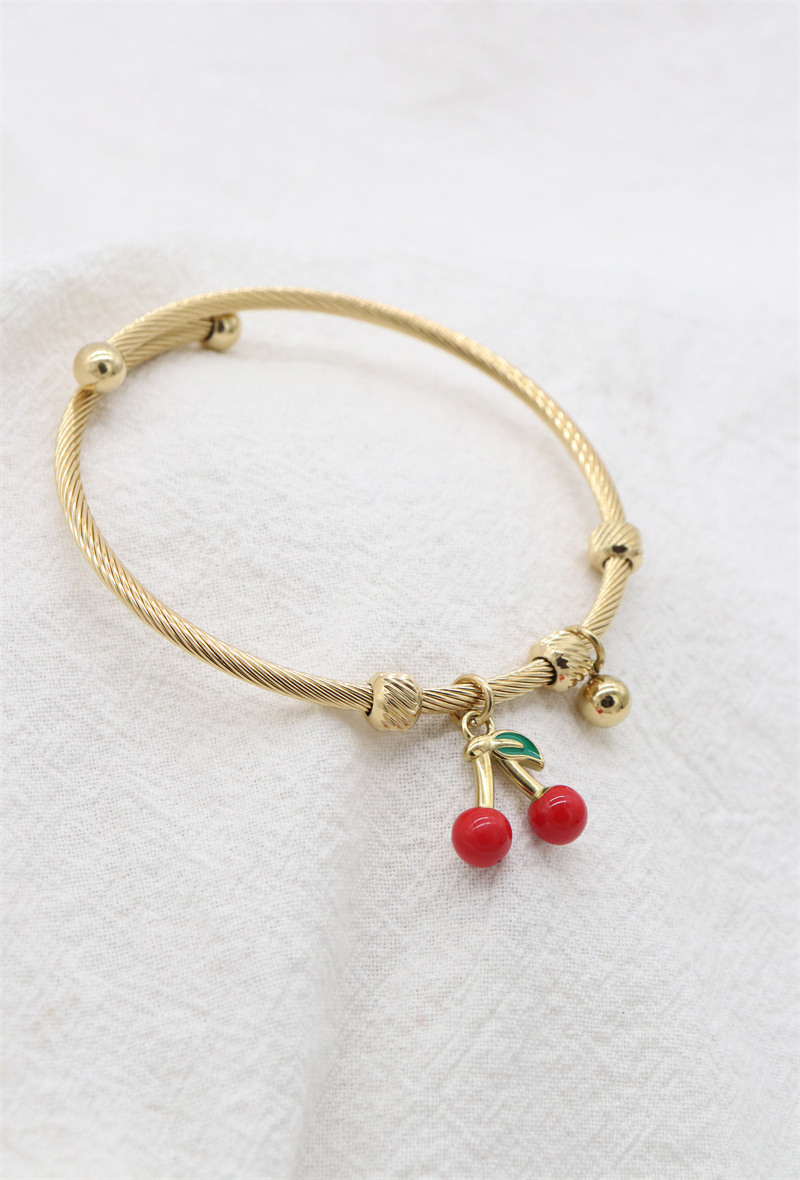 Grossiste ORIENT EXPRESS FIRST - Bracelet Cerise en Acier Inoxydable