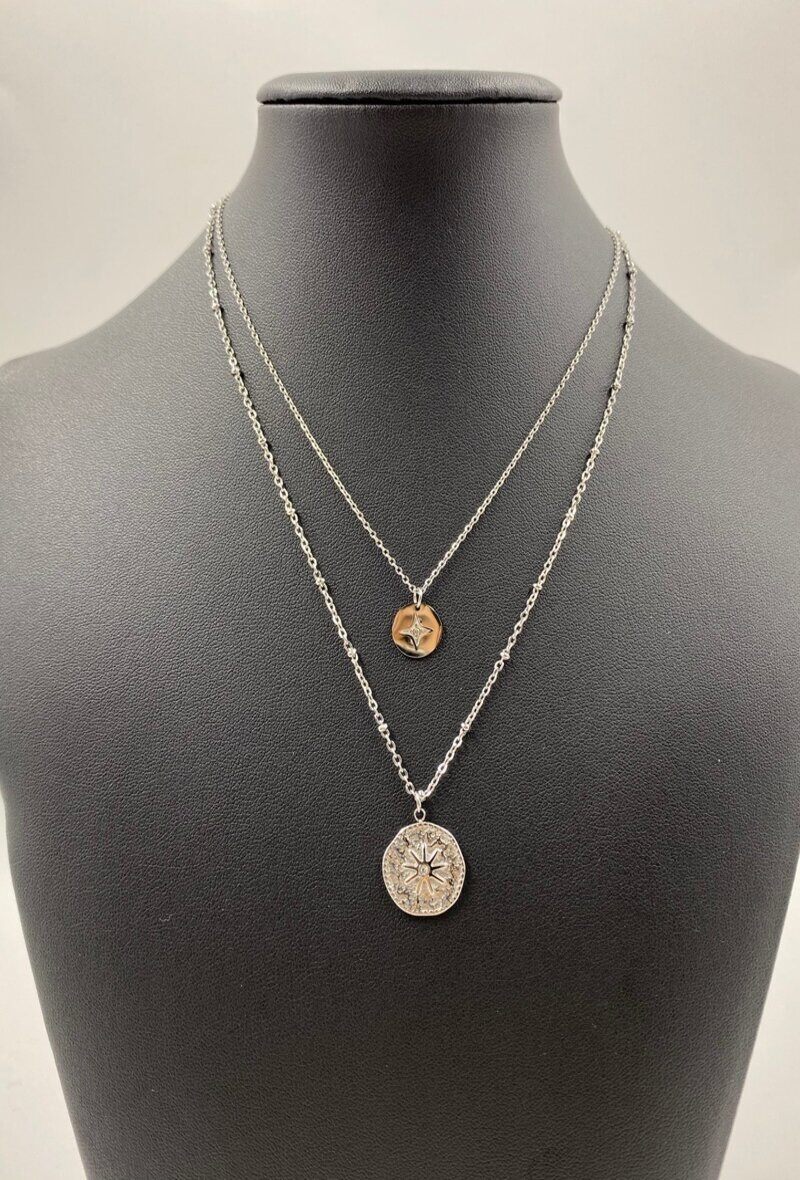 Grossiste ORIENT EXPRESS FIRST - Collier double layer étoile et soleil