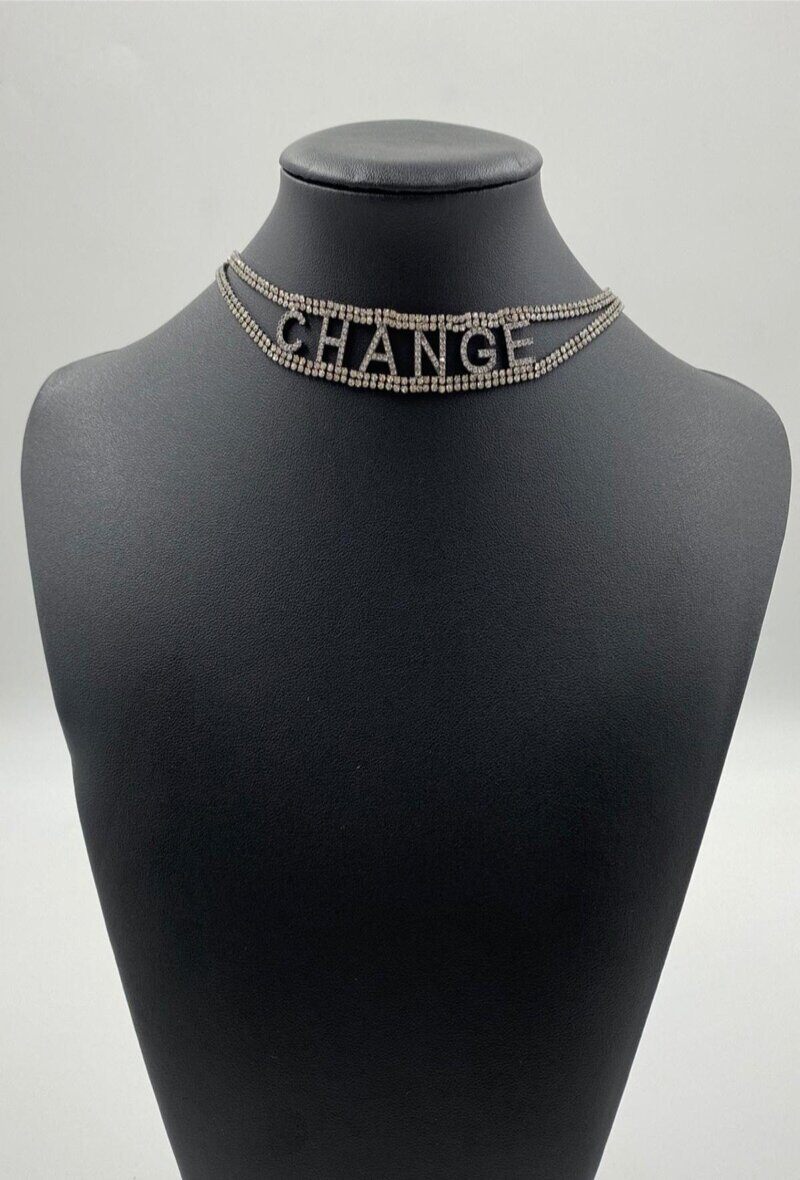 Großhändler ORIENT EXPRESS FIRST - Halskette Chocker mit eingefassten Cubic Zirkonia Kristallen