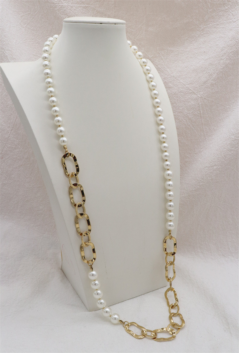Grossiste ORIENT EXPRESS FIRST - Sautoir en acier inoxydable de longueur ajustable Perles