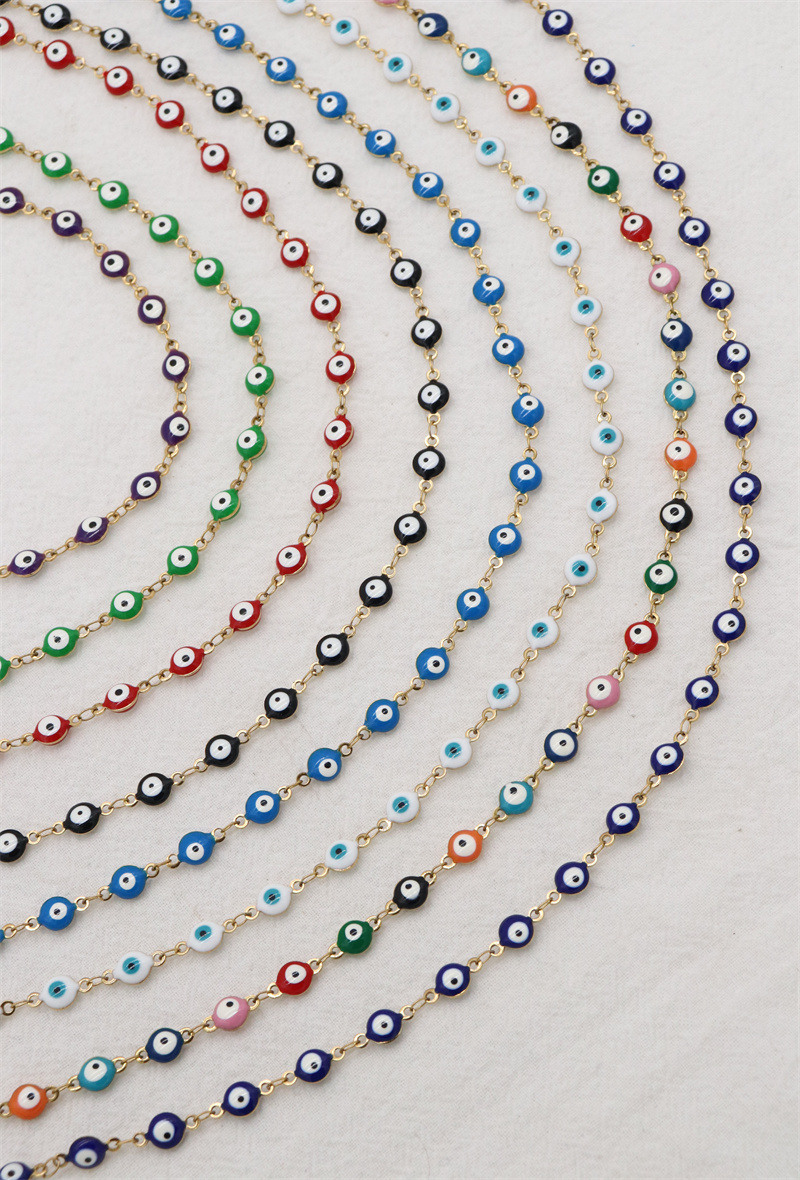Grossiste ORIENT EXPRESS FIRST - Collier chaîne  colorées en acier inoxydable