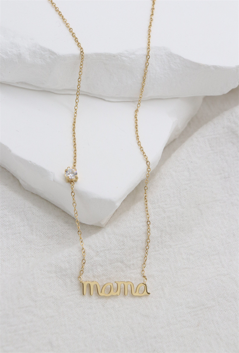 Grossiste ORIENT EXPRESS FIRST - Collier "Mama" en acier inoxydable pour la fête des mères