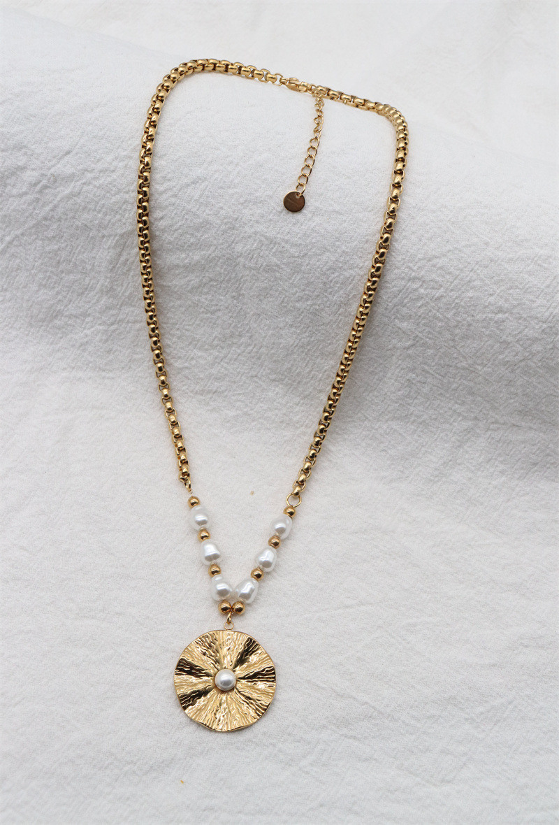 Grossiste ORIENT EXPRESS FIRST - COLLIER  EN ACIER INOXYDABLE PERLES