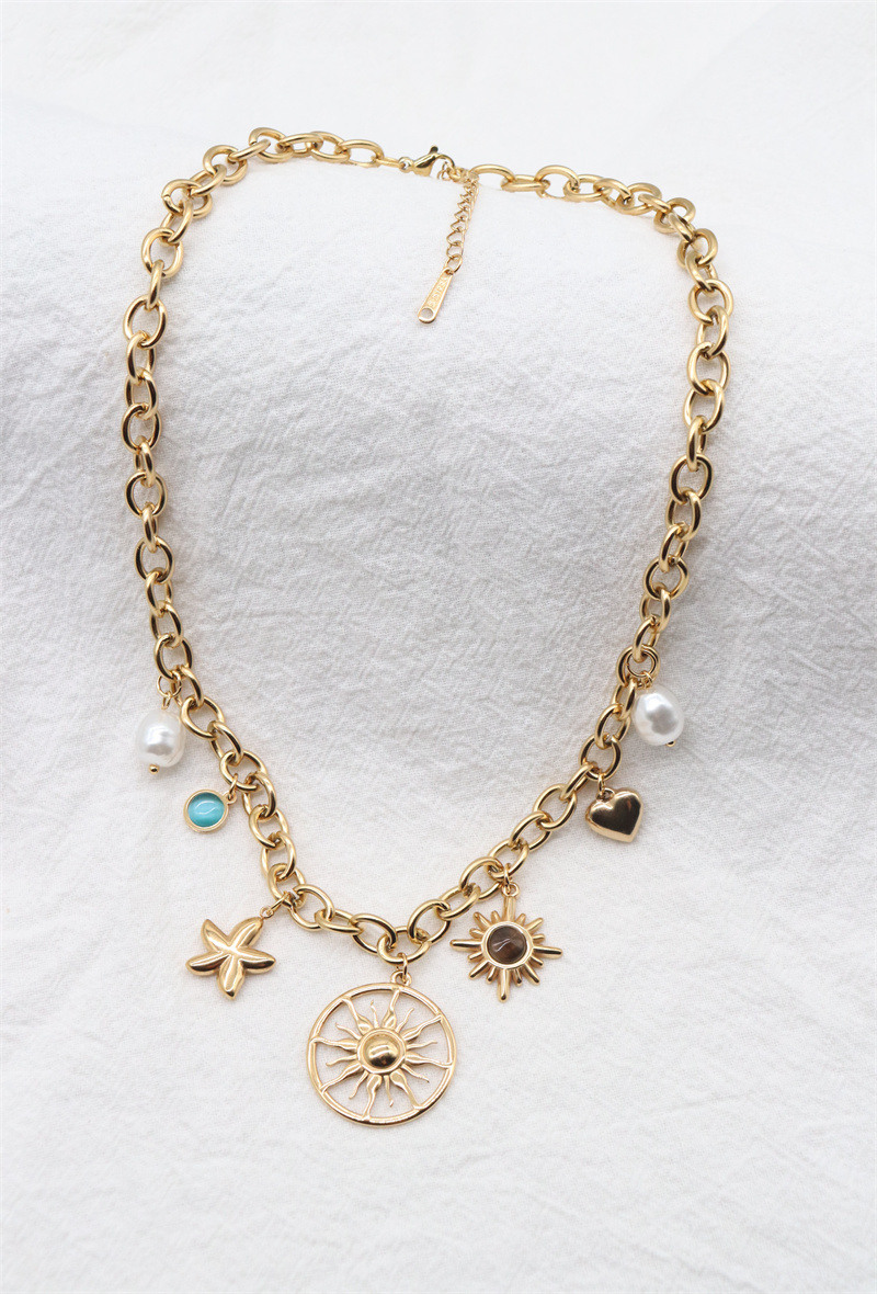 Grossiste ORIENT EXPRESS FIRST - Collier en acier inoxydable Soleil