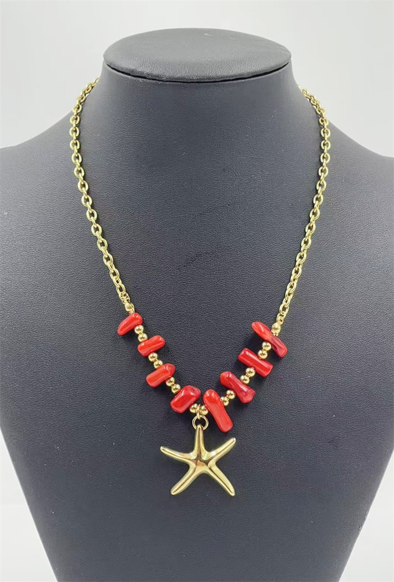 Grossista ORIENT EXPRESS FIRST - Collana regolabile in acciaio inossidabile Stella marina