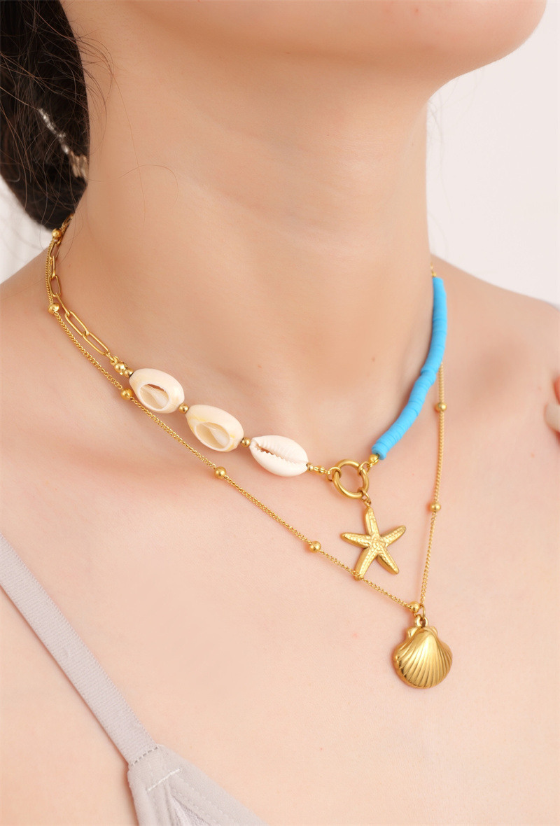 Grossiste ORIENT EXPRESS FIRST - COLLIER  EN ACIER INOXYDA  COQUILLES