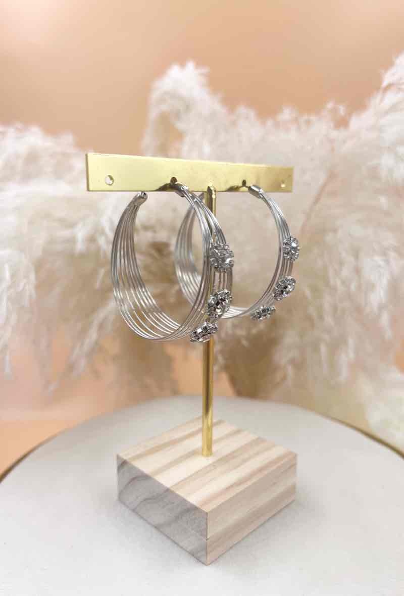 Wholesaler Orient Express - Strass Multi-Hoop Earrings