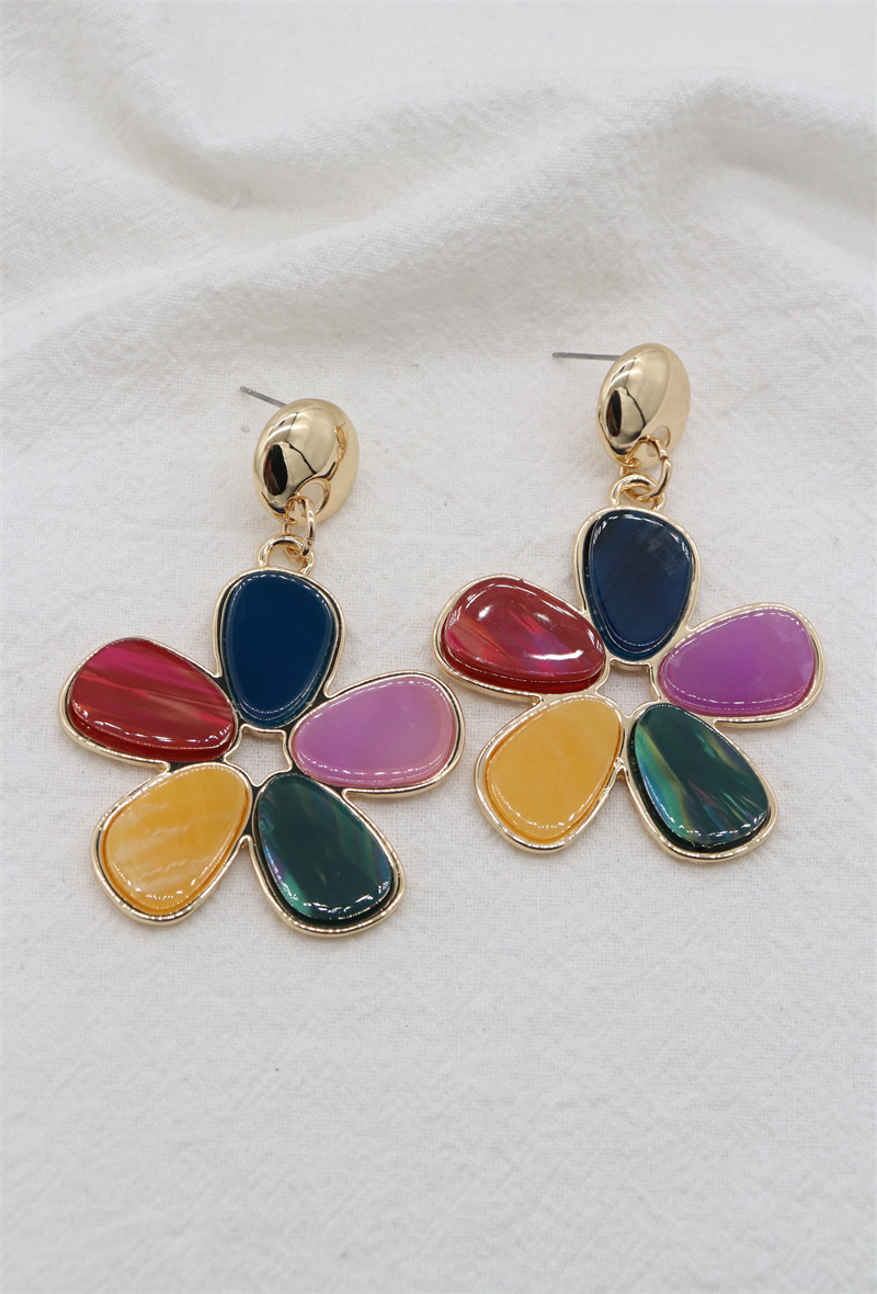 Mayorista Orient Express - Arete grande de cadena de acrílico multicolor