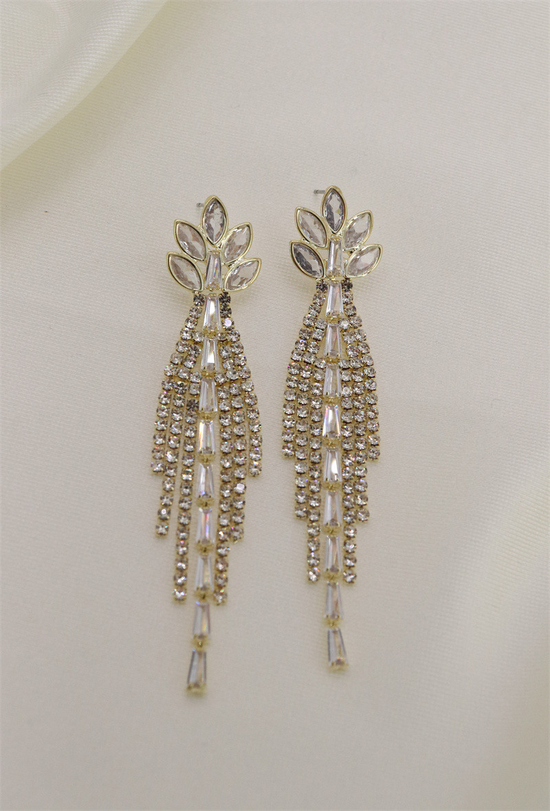 Wholesaler Orient Express - Rhodium Zircon Earrings