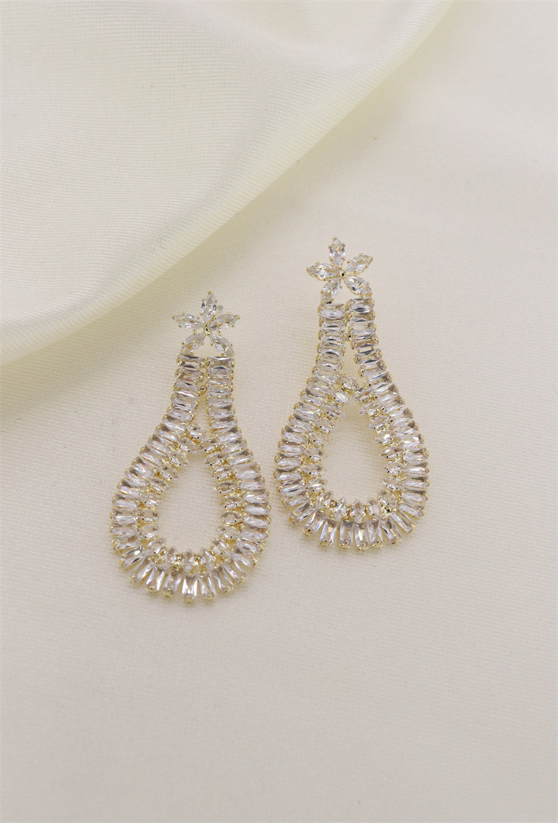 Wholesaler Orient Express - Rhodium Zircon Earrings