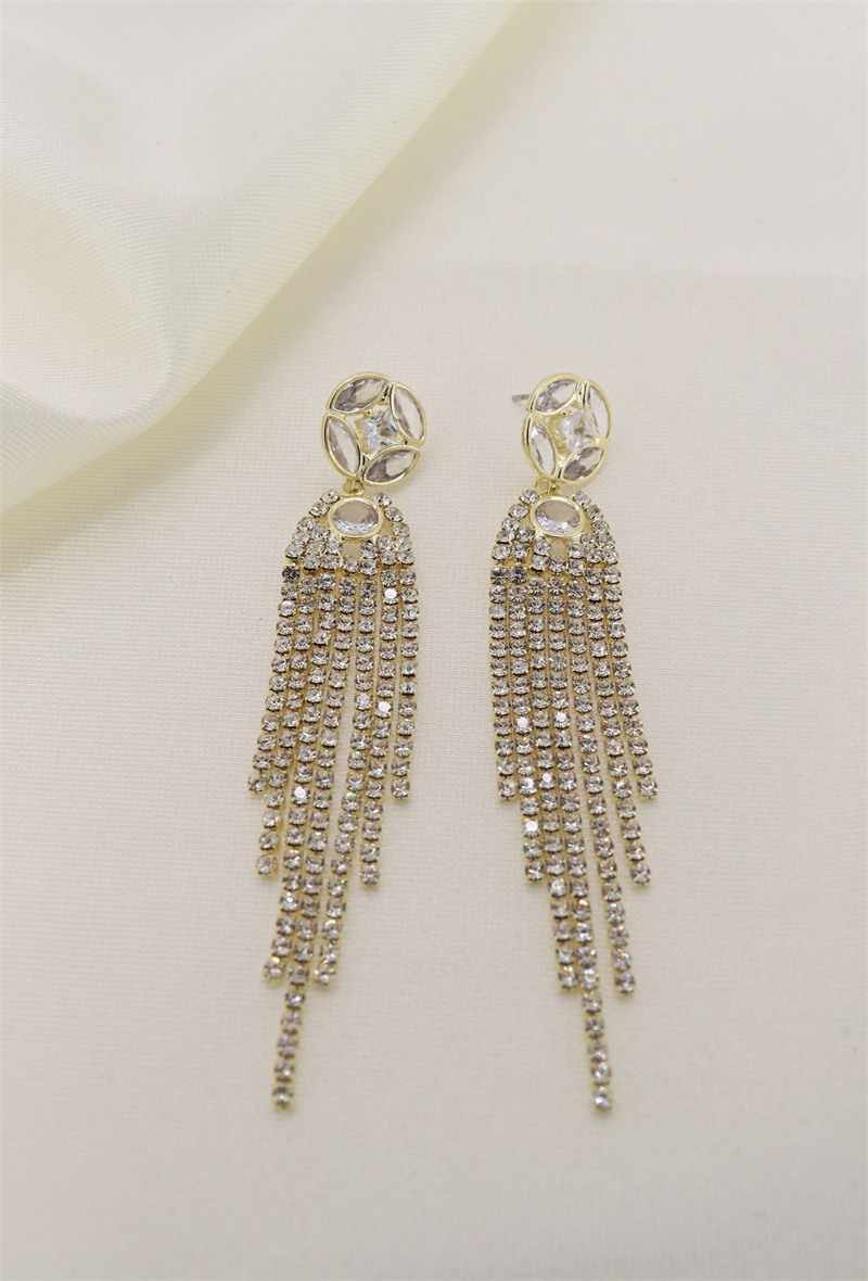 Wholesaler Orient Express - Rhodium Zircon Earrings