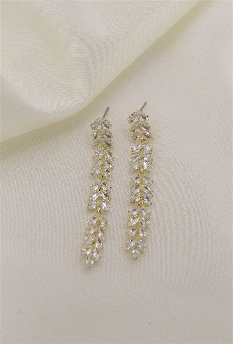 Wholesaler Orient Express - Rhodium Zircon Earrings