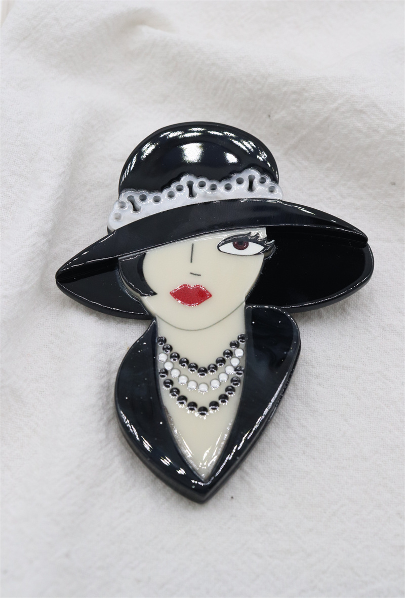 Grossiste Orient Express - Broche sur feuille acrylique