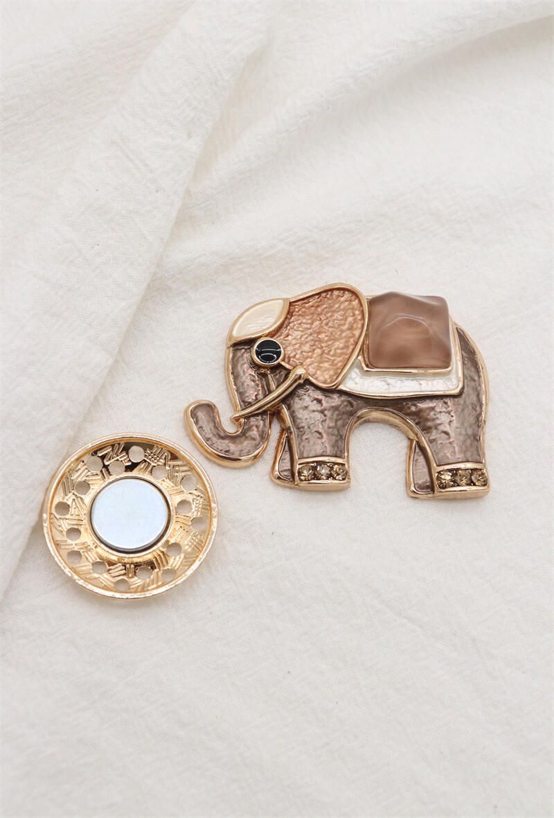 Grossiste Orient Express - Broche éléphant magnétique
