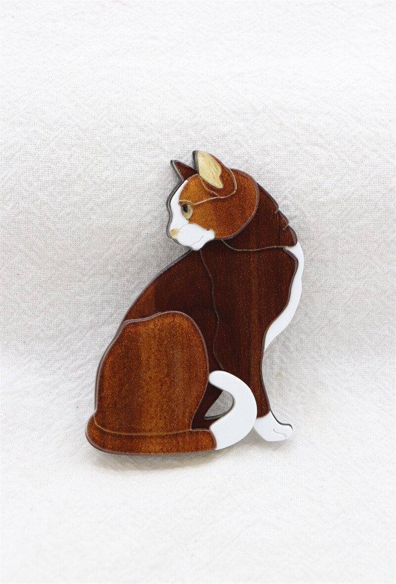 Mayorista Orient Express - Broche de gato de acrílico