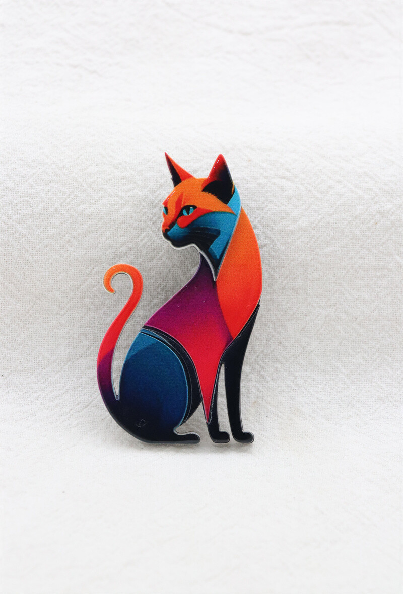 Mayorista Orient Express - Broche de gato de acrílico