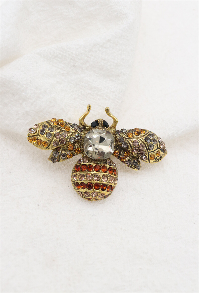 Grossiste Orient Express - Broche fantaisie en forme d'abeille