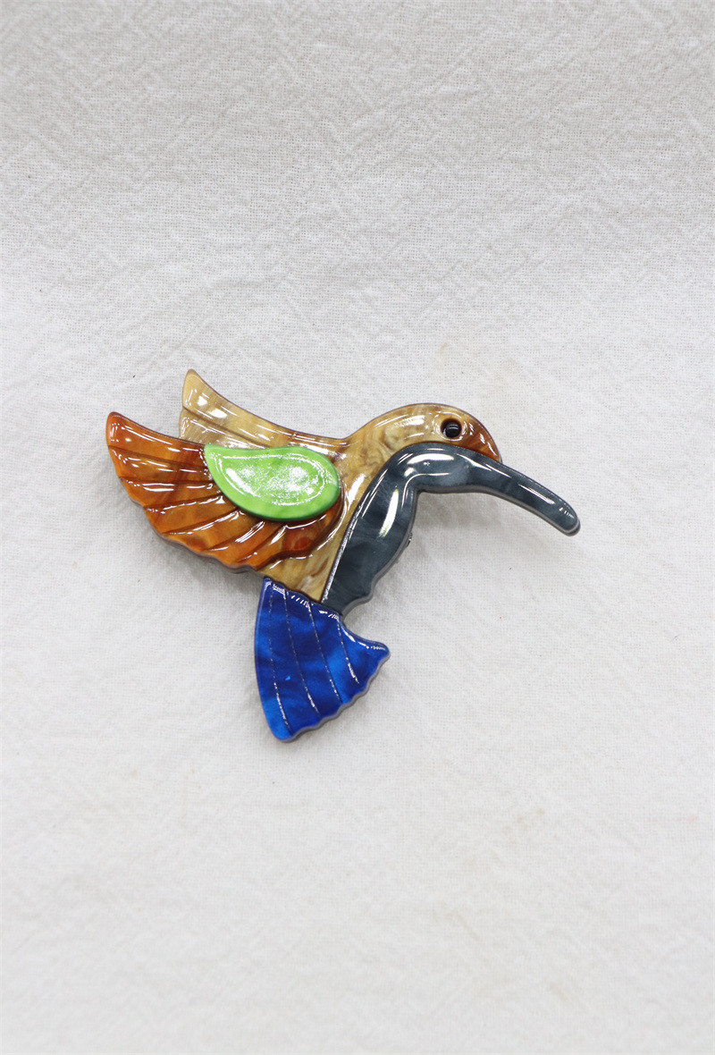 Grossiste Orient Express - Broche en acrylique Oiseau