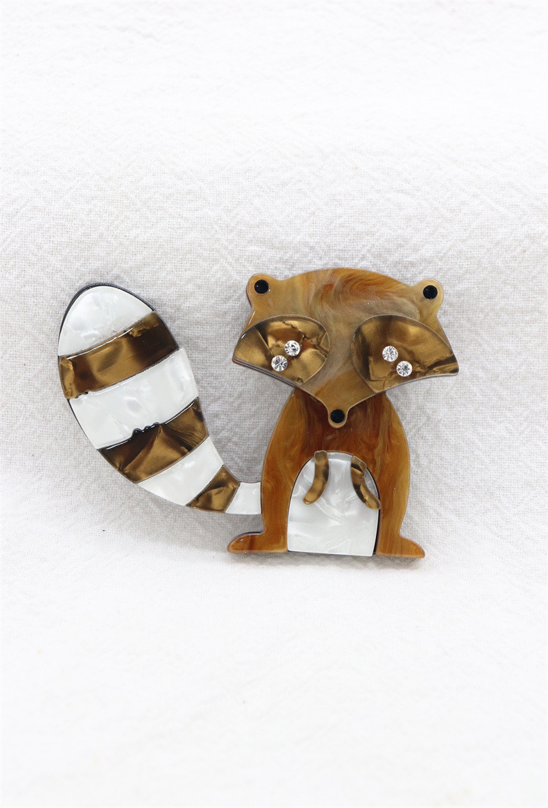 Grossiste Orient Express - Broche en acrylique écureuils