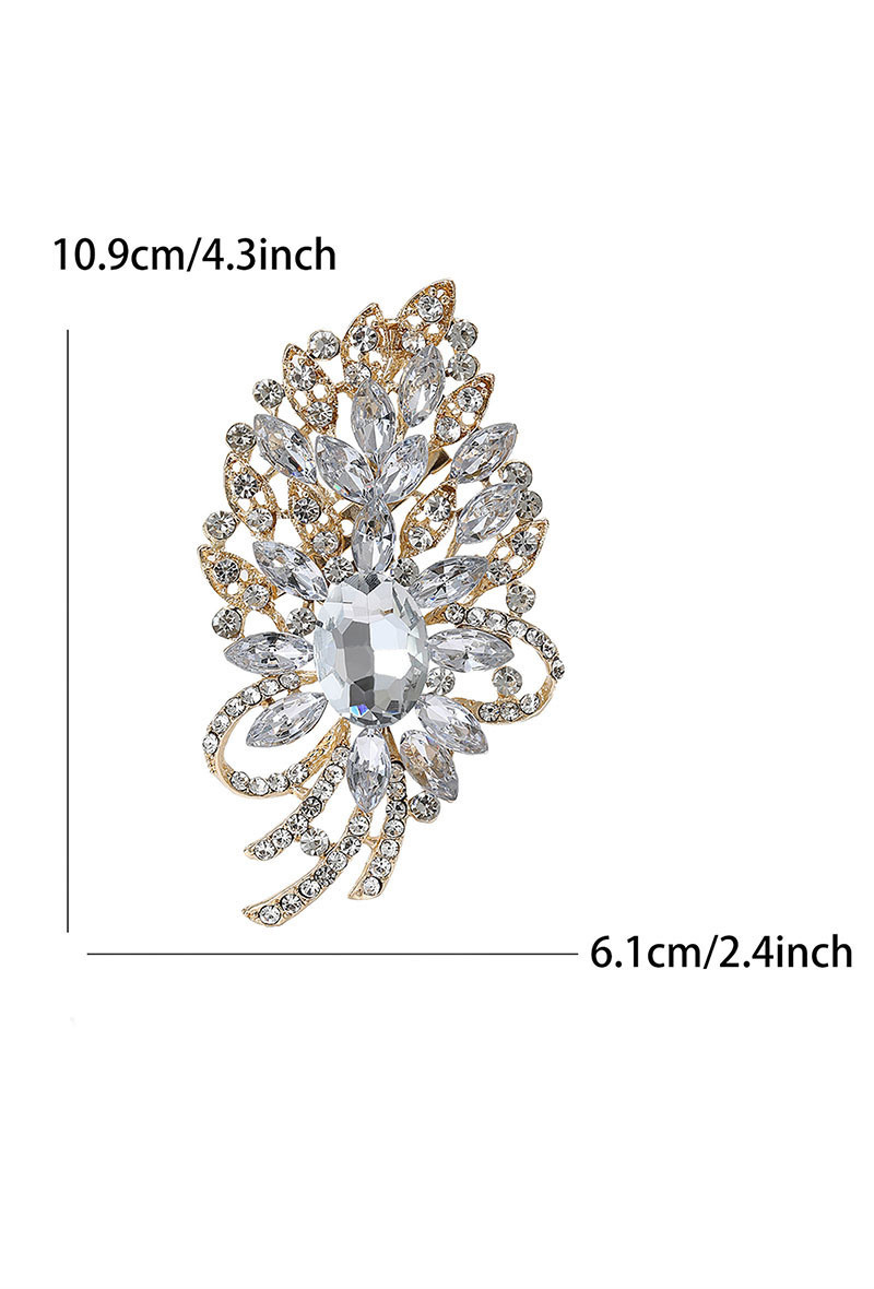 Grossiste Orient Express - Broche fleurs en verre