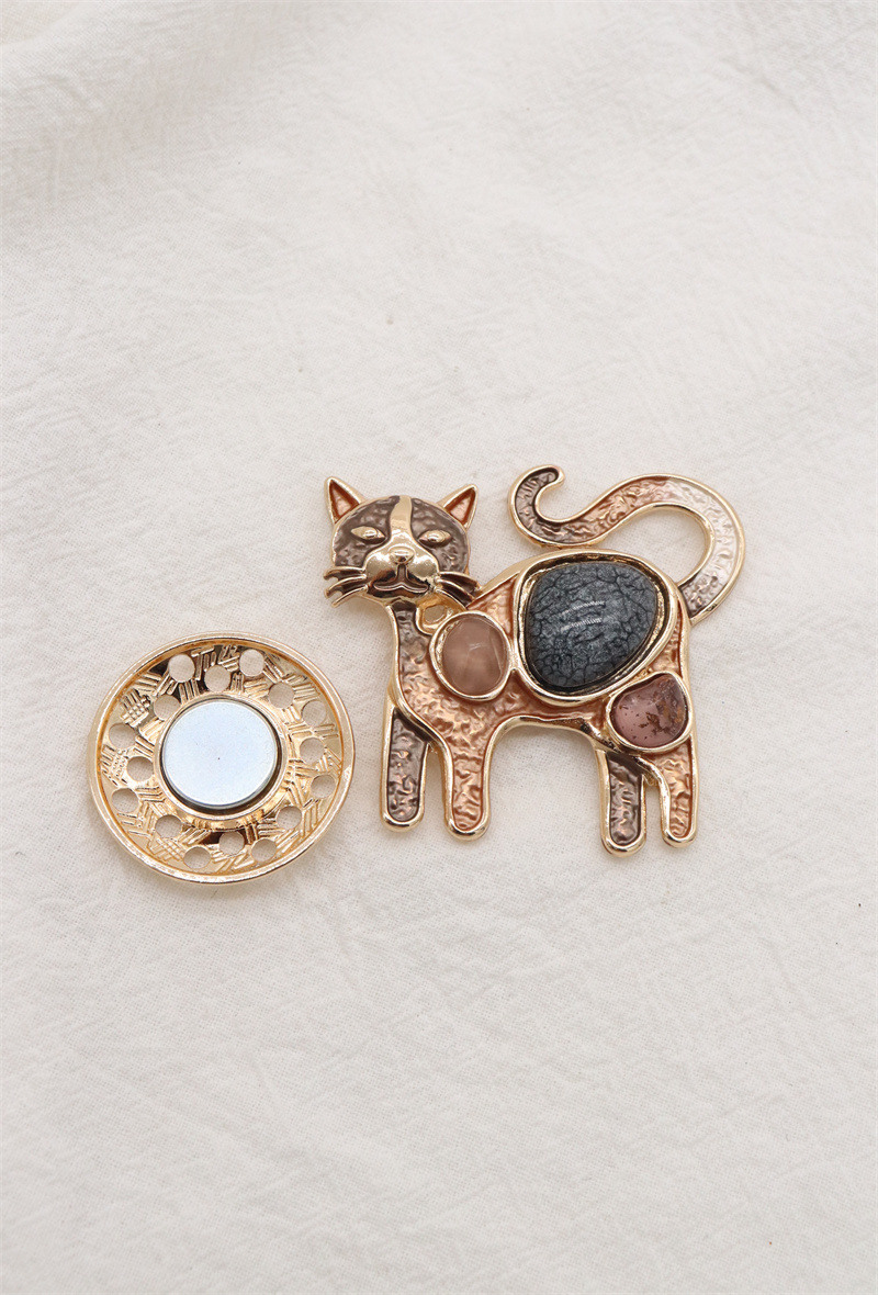 Grossiste Orient Express - Broche chat magnétique