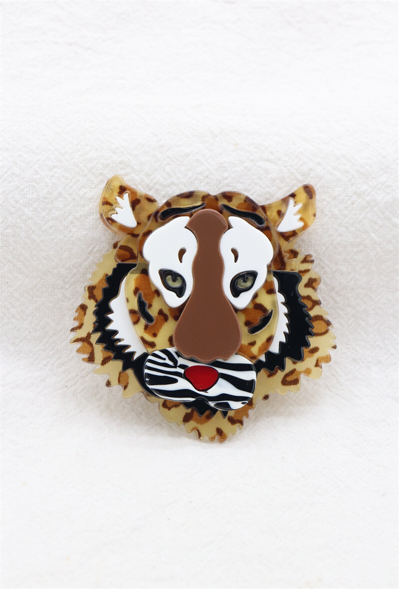 Mayorista Orient Express - Broche de tigre de acrílico