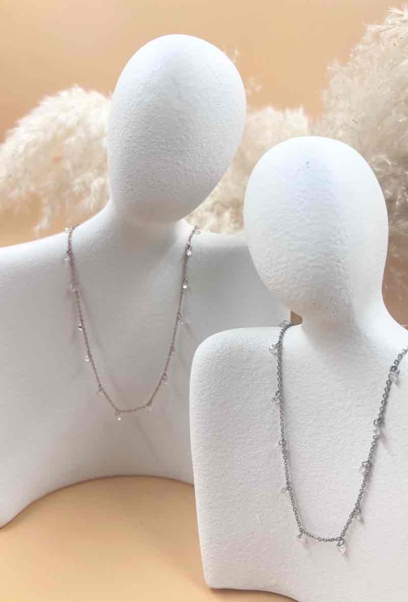 Großhändler Orient Express - Kleines Halsband mit transparentem Strass und chirurgischem Stahl
