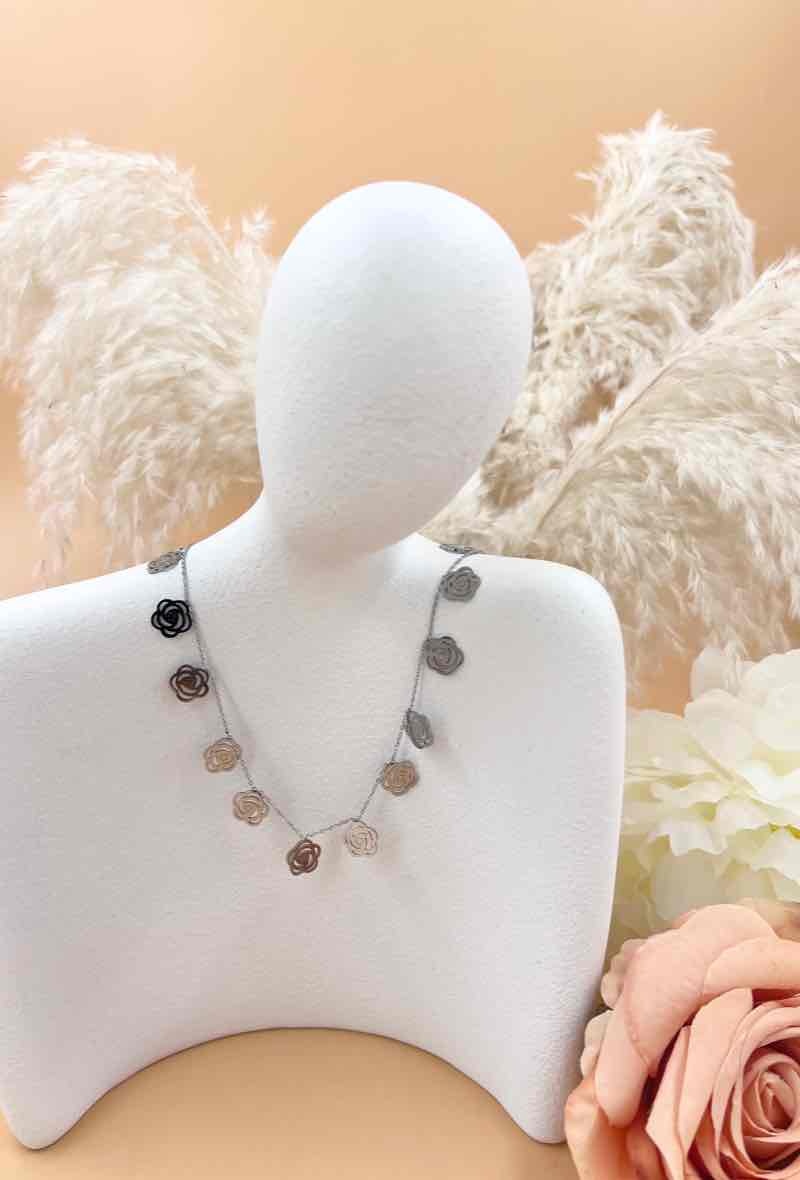 Wholesaler Orient Express - Surgical Steel Rose Pendant Necklace